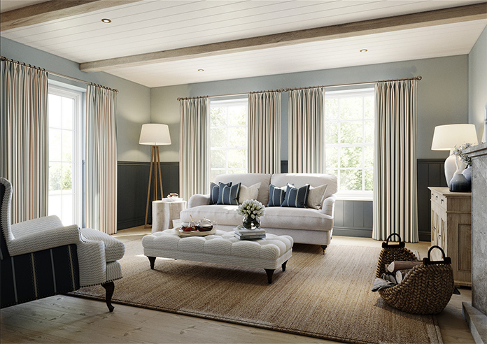 The British Stripe Co. Elizabeth, Polzeath No.1 - Made to Measure Curtains - Image 7